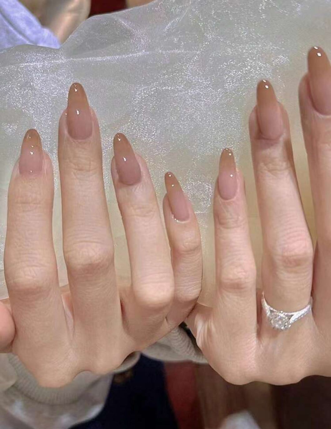 30 قطعة/مجموعة أظافر اصطناعية بشكل لوزي مدبب باللون العاري الصلب جنتل ويند مزيفة مع مبرد أظافر 1 قطعة وأظافر جيلي جيل بريس أن 1 قطعة، مستلزمات أظافر اضافر صناعيه اظافر اصطناع