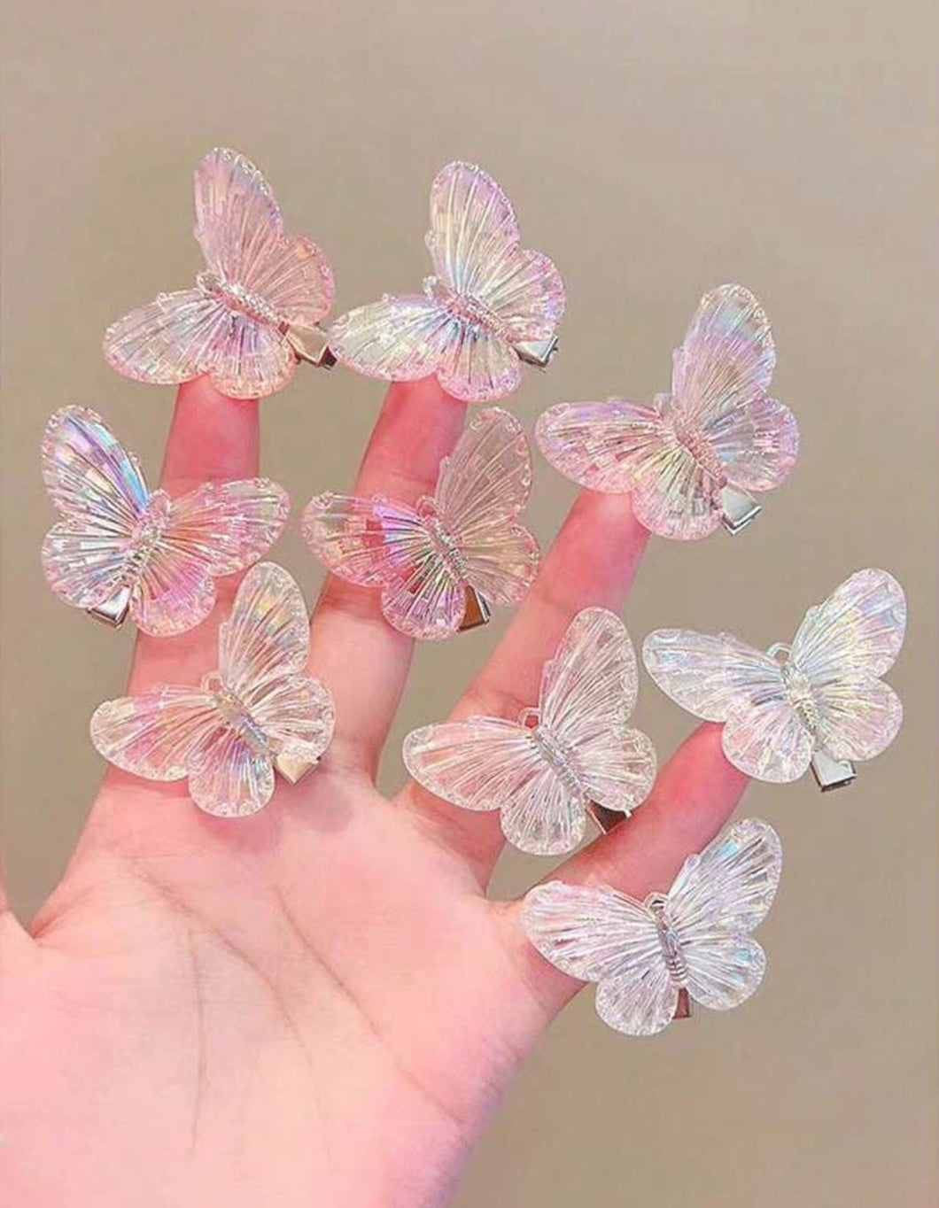 5 قطع دبابيس شعر على شكل فراشة ذات لؤلؤ شفاف بمظهر الحورية ، تصميم جديد، لطيف وجميل، اكسسوارات شعر هدايا