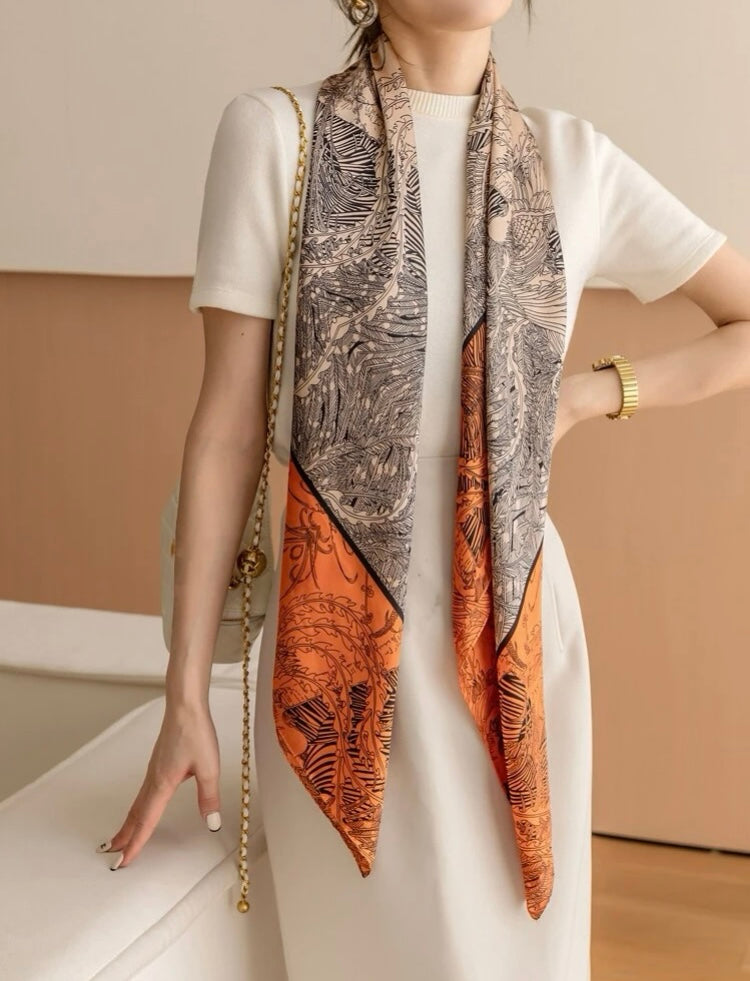 1pc Classic Bird Print Bandana