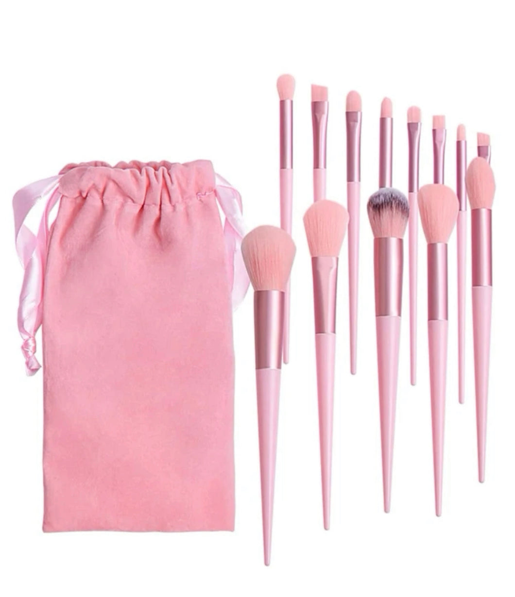 13pcs Makeup Brush Set With Storage Bag Soft Eye Shadow Brush Cosmetic Foundation Blush Powder Blending Beauty Makeup Tools