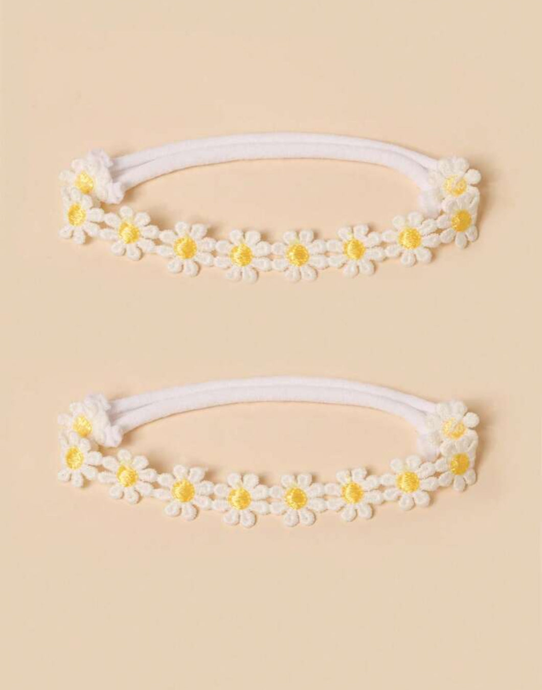 2 قطعة شريط رأس مطاطي للأطفال مزين بالزهور من النايلون، اكسسوارات شعر للرضع والمواليد الجدد، مناسبة للارتداء اليومي والحفلات والتصوير والمناسبات