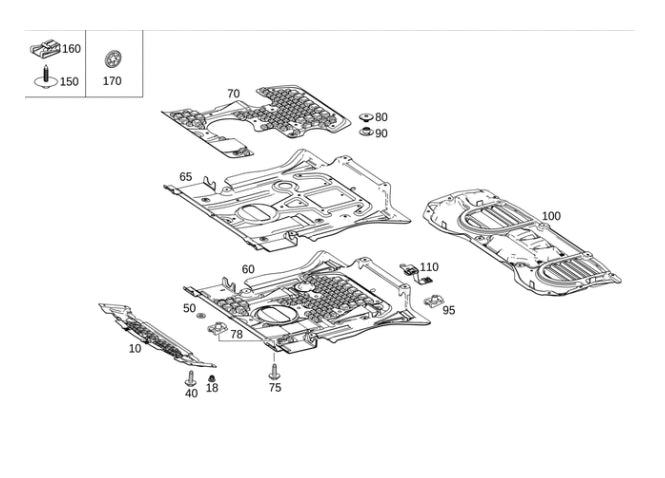 Cover, Engine Comp Lower - Mercedes-Benz (166-524-06-30)