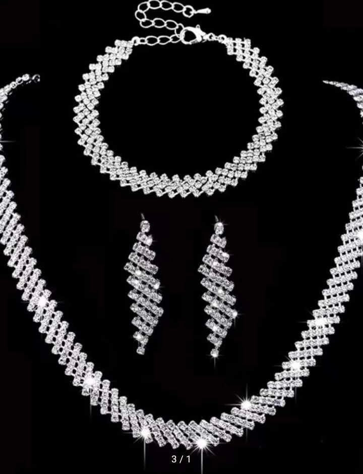 4pcs/set Luxury Zinc Alloy Rhinestone Decor Jewelry Set For Women For Daily Decoration For Party Banquet Wedding