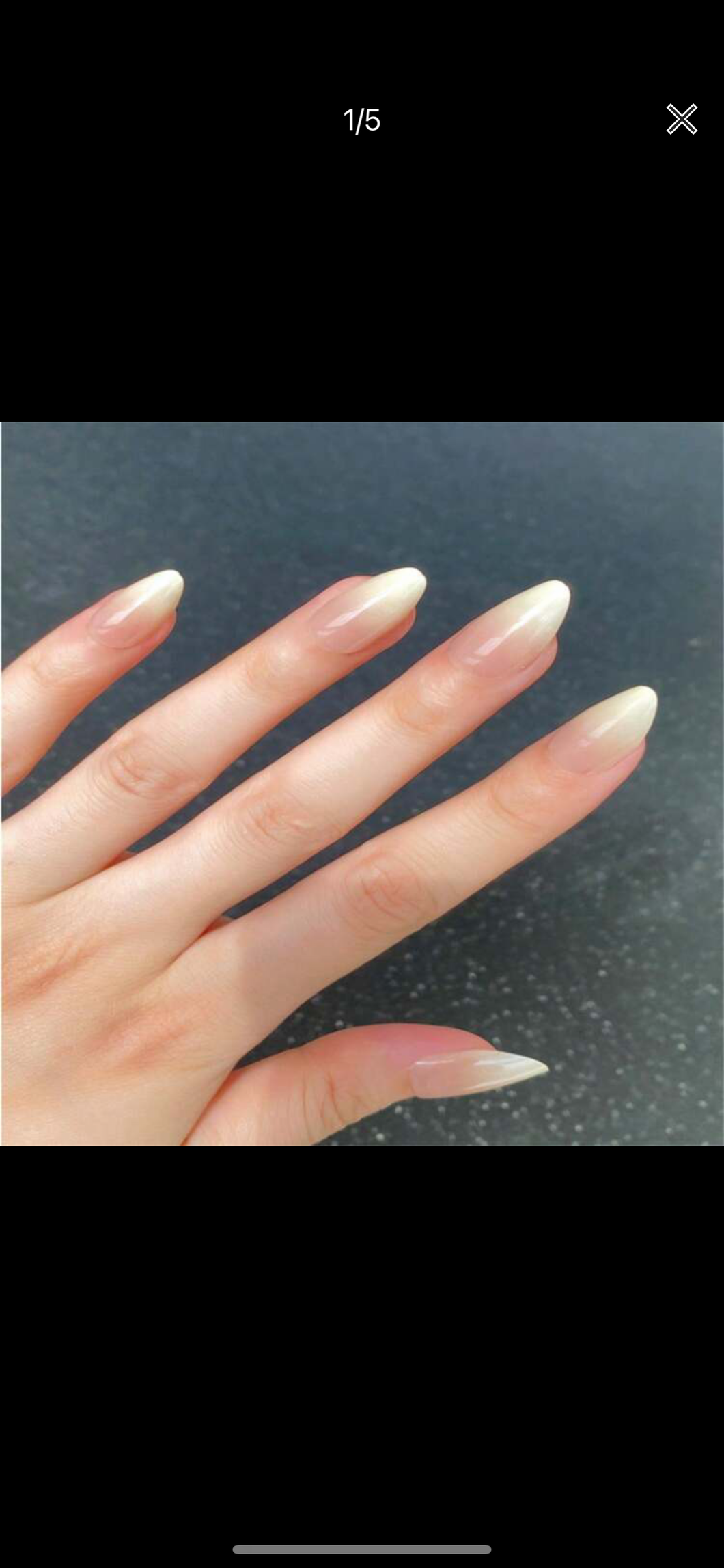 24قطعة نصائح لصق الاظافر بشكل لوزي عاري و تدرج الأصفر مع 1 قطعة معجون الأظافر جلي و 1 قطعة ممحاة أظافر