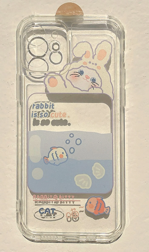 Cartoon Graphic Clear Phone Case
