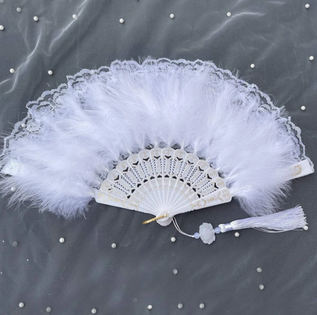 1pc Feather Hand Fan