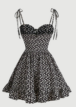 Load image into Gallery viewer, SHEIN MOD Ditsy Floral Print Tie Shoulder Cami Dress

