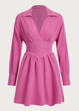 Load image into Gallery viewer, SHEIN EZwear Plus Solid V-collar Drop Shoulder Dress
