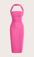 Load image into Gallery viewer, SHEIN ICON Solid Halter Neck Backless Bodycon Dress
