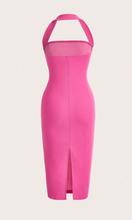 Load image into Gallery viewer, SHEIN ICON Solid Halter Neck Backless Bodycon Dress
