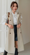 Load image into Gallery viewer, DAZY Double Breasted Belted Vest Trench Coat
