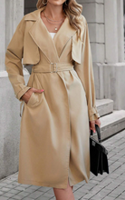 Load image into Gallery viewer, SHEIN Privé Lapel Neck Belted Trench Coat
