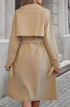 Load image into Gallery viewer, SHEIN Privé Lapel Neck Belted Trench Coat
