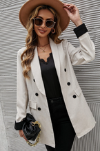 Load image into Gallery viewer, SHEIN LUNE Double Breasted Flap Detail Shawl Collar Blazer
