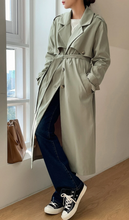 Load image into Gallery viewer, DAZY Epaulettes Design Slant Pockets Single Breasted Belted Trench Coat
