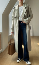 Load image into Gallery viewer, DAZY Epaulettes Design Slant Pockets Single Breasted Belted Trench Coat
