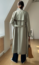 Load image into Gallery viewer, DAZY Epaulettes Design Slant Pockets Single Breasted Belted Trench Coat
