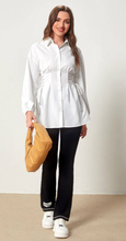Load image into Gallery viewer, SHEIN Mulvari Lace Up Side Drop Shoulder Shirt
