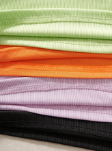 Load image into Gallery viewer, 4pcs Cut Out Asymmetrical Neck Ribbed Knit Tank Top
