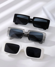 Load image into Gallery viewer, نظارات شمسية عصري إطار مربع كاجوال أسلوب أسود نغمة الى خارجي 3 ازواج للرجال
