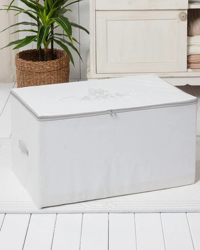 Çiçek Desen Baskılı Hurç - Beyaz