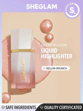 Load image into Gallery viewer, SHEGLAM Glow Bloom Liquid Highlighter- Gel Cream Highlighter Shimmer Dewy Finish Long Wear Brightening Non-Caking Waterproof Glow Highlighter Makeup
