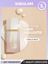 Load image into Gallery viewer, SHEGLAM Glow Bloom Liquid Highlighter- Gel Cream Highlighter Shimmer Dewy Finish Long Wear Brightening Non-Caking Waterproof Glow Highlighter Makeup
