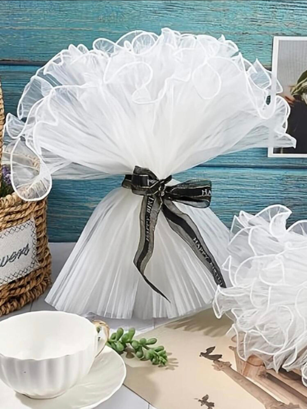 1pc Solid Color Gift Wrapping Mesh