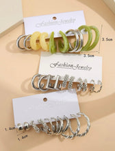 Load image into Gallery viewer, 15pairs Faux Pearl Decor Cuff Hoop Earrings
