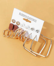 Load image into Gallery viewer, 6pairs Faux Pearl Decor Earrings
