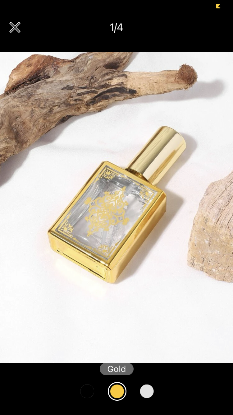 1Pc 15ml Golden Vintage Glass Empty Perfume Spray Bottle Perfume Atomizer Fine Mist Spray