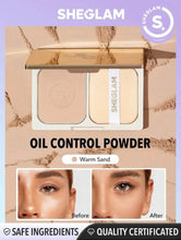 Load image into Gallery viewer, SHEGLAM Light Through Oil Control Powder -  Anti-Oil Pressed Powder Matte Poreless Long Lasting Setting Powder
