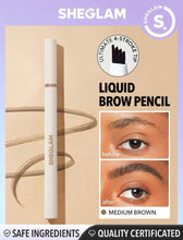 Load image into Gallery viewer, SHEGLAM Feather Better Liquid Eyebrow Pencil-Medium Brown  Long Lasting Eyebrow Pen Smudge-Proof  Water-Proof Natural Fuller Brows Eyebrow Makeup
