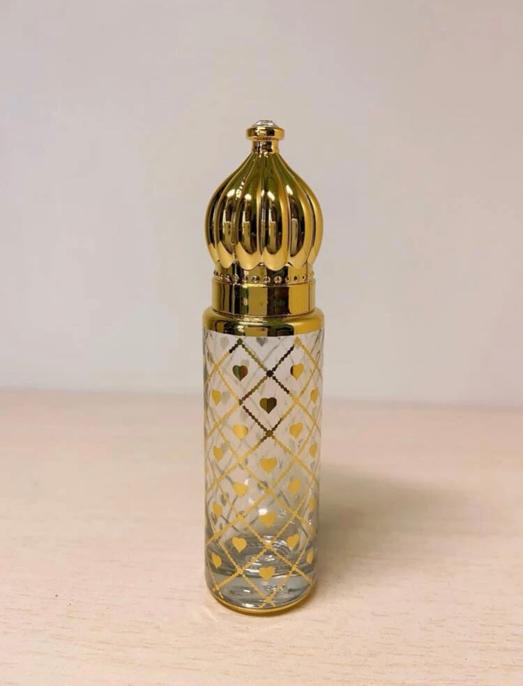 1Pc Golden Glass Essential Oil Roller Bottle 8ml Roll on Bottles for Travel Perfume Refillable