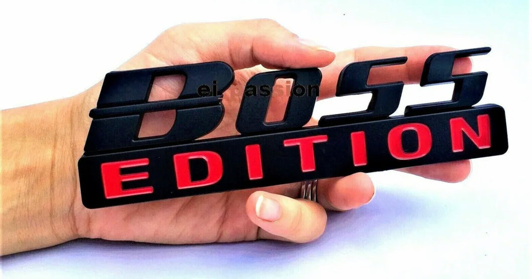 BOSS EDITION Black Universal 3D Truck Badge Logo CUSTOM EMBLEM Auto Fender Back