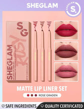 Load image into Gallery viewer, SHEGLAM So Lippy Lip Liner Set- 3 Pcs/Set Soft Matte Brown Lip Liner Pencil High Pigment Easy To Use Silky Smooth  Contour Tint Lip Makeup
