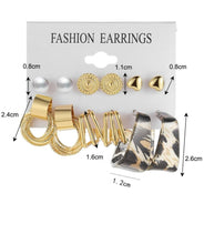 Load image into Gallery viewer, 6pairs Faux Pearl Decor Earrings
