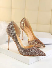 Load image into Gallery viewer, Allover Glitter Decor Stiletto Court Heels
