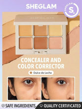 Load image into Gallery viewer, SHEGLAM Multi-Fix Concealer And Color Corrector-6-Color Full Cover Cream Concealer Brightening Full Coverage Color Corrector Lightweight Multi-Use Smooth Concealer
