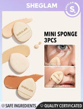 Load image into Gallery viewer, SHEGLAM Magic Finger Mini Sponge 3 Pcs/Set Mini Makeup Puff Concealer Blending Sponge Soft Beauty Makeup Tool
