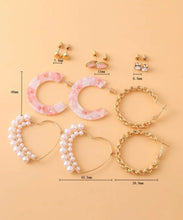 Load image into Gallery viewer, 6pairs Rhinestone Decor Earrings
