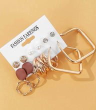 Load image into Gallery viewer, 6pairs Faux Pearl Decor Earrings
