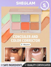 Load image into Gallery viewer, SHEGLAM Multi-Fix Concealer And Color Corrector-6-Color Full Cover Cream Concealer Brightening Full Coverage Color Corrector Lightweight Multi-Use Smooth Concealer
