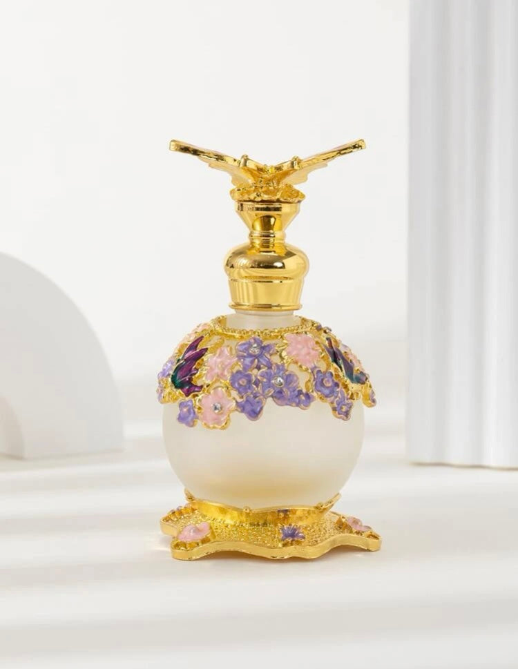 1pc 25ML Empty Flower Decor Perfume Subpackage Bottle , Travel Essentials