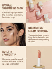 Load image into Gallery viewer, SHEGLAM Glow Bloom Liquid Highlighter- Gel Cream Highlighter Shimmer Dewy Finish Long Wear Brightening Non-Caking Waterproof Glow Highlighter Makeup
