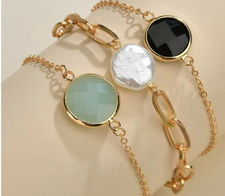 3pcs Round Decor Bracelet