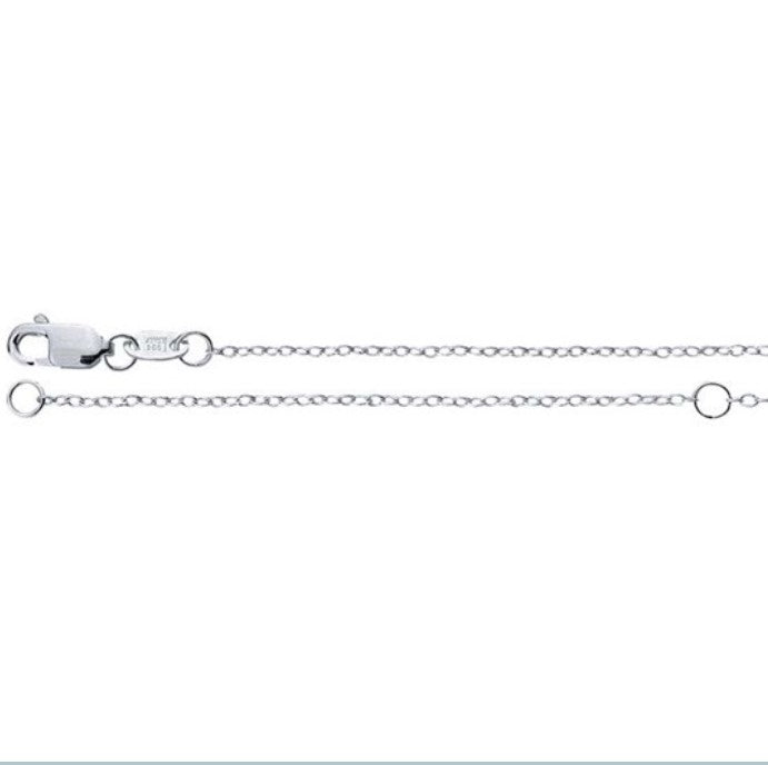 Sterling Silver 1mm Cable Chain, Adjustable