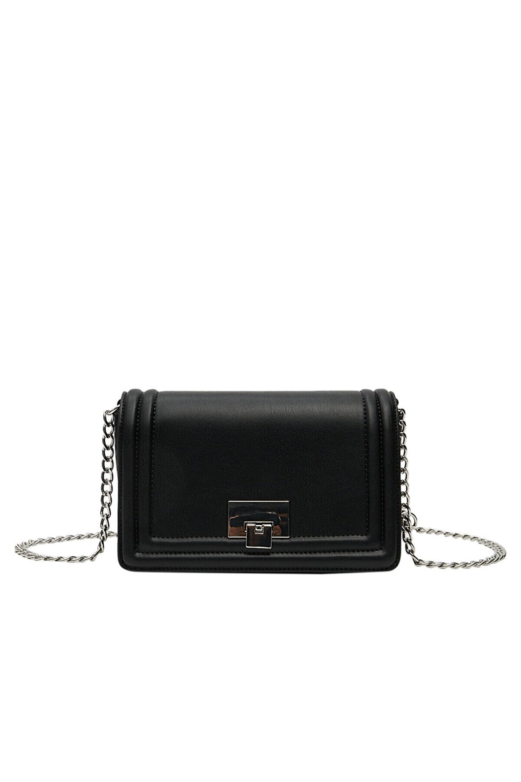 Stradivarius Women's Black Closed Crossbody Bag