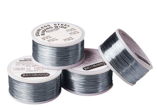 Stainless Steel Round Wire for Handling and Binding, 22-Ga., 8-Oz. Spool