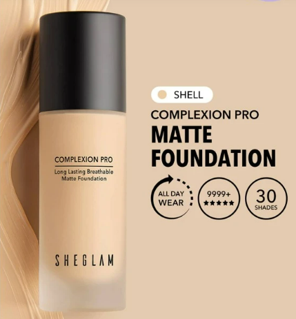 SHEGLAM Complexion Pro Long Lasting Breathable Matte Foundation-Shell